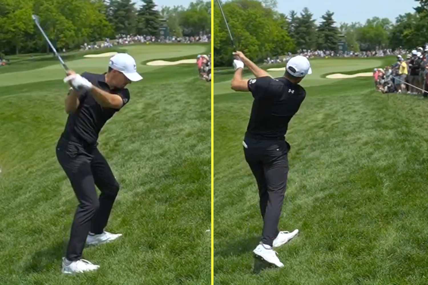 'What are you doing' - Jordan Spieth almost drills fan at the Memorial in scary scene