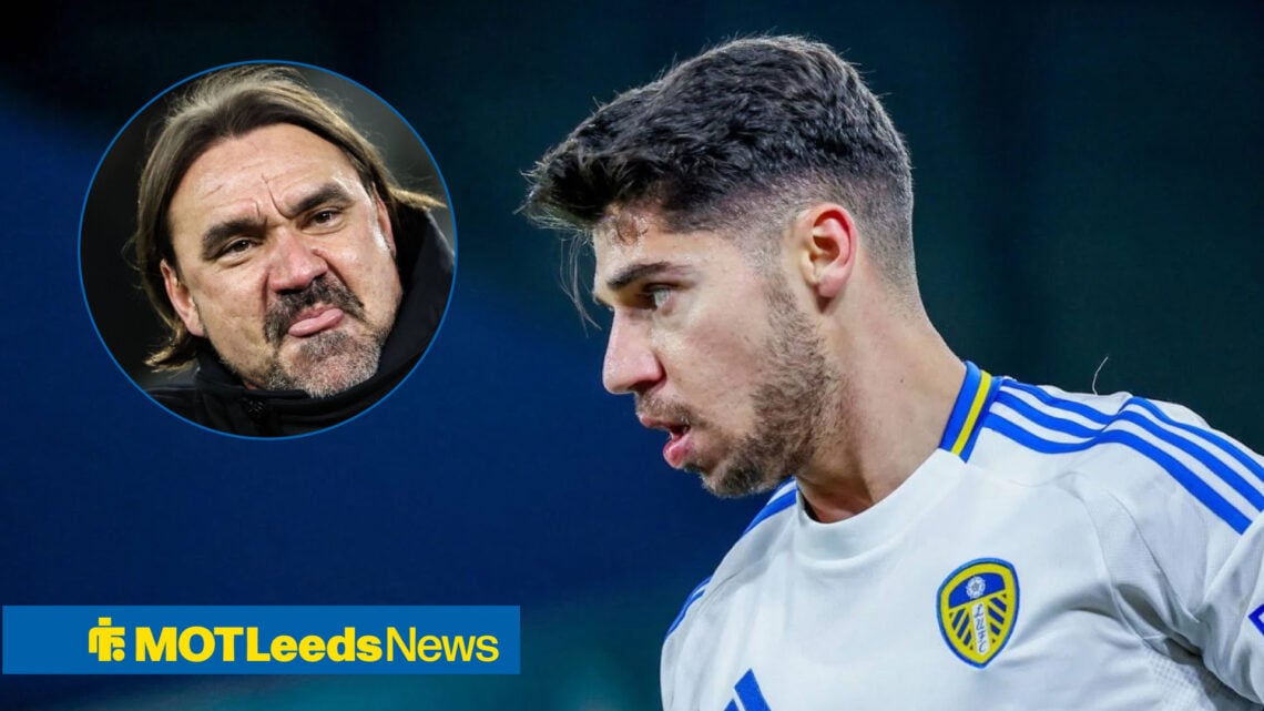 Leeds United manager Daniel Farke and Manor Solomon