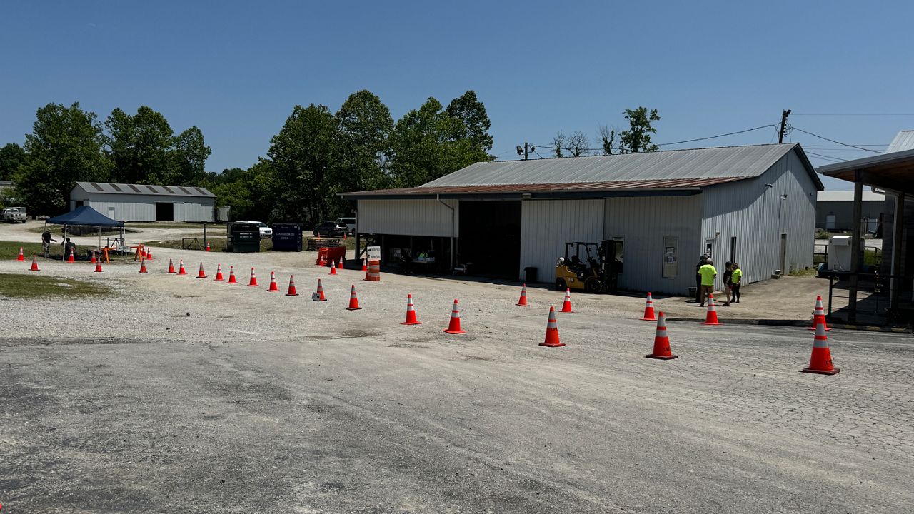 Tornado storm recovery distribution site moves in London