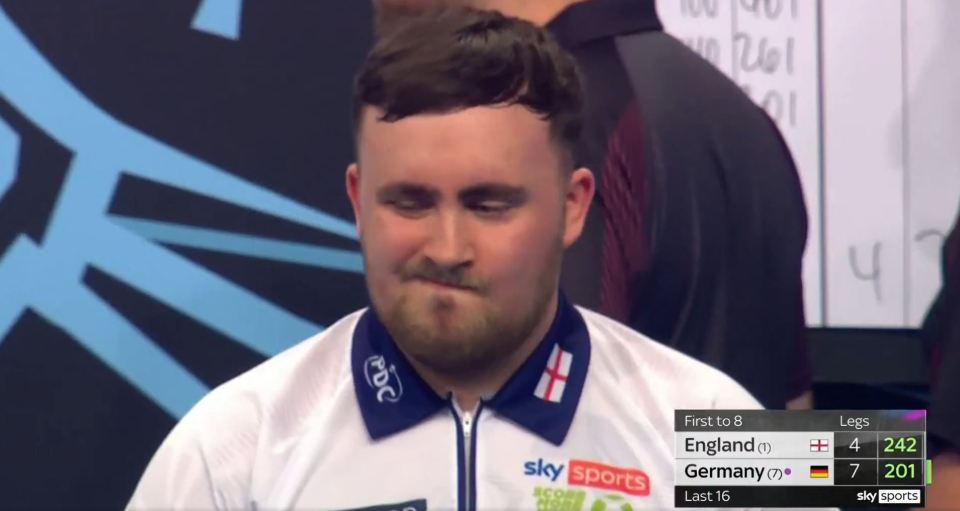 A frustrated Littler stormed off stage after the defeat