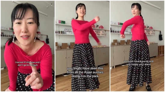 A Qigong teacher showed how to do an exercise to 'stay thin' in an Instagram video. (Instagram/ drinktheqi)