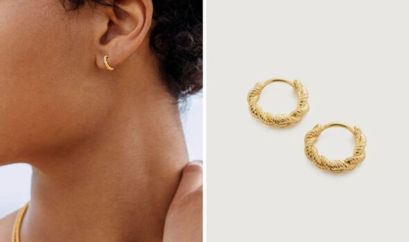 Monica Vinader gold earrings 