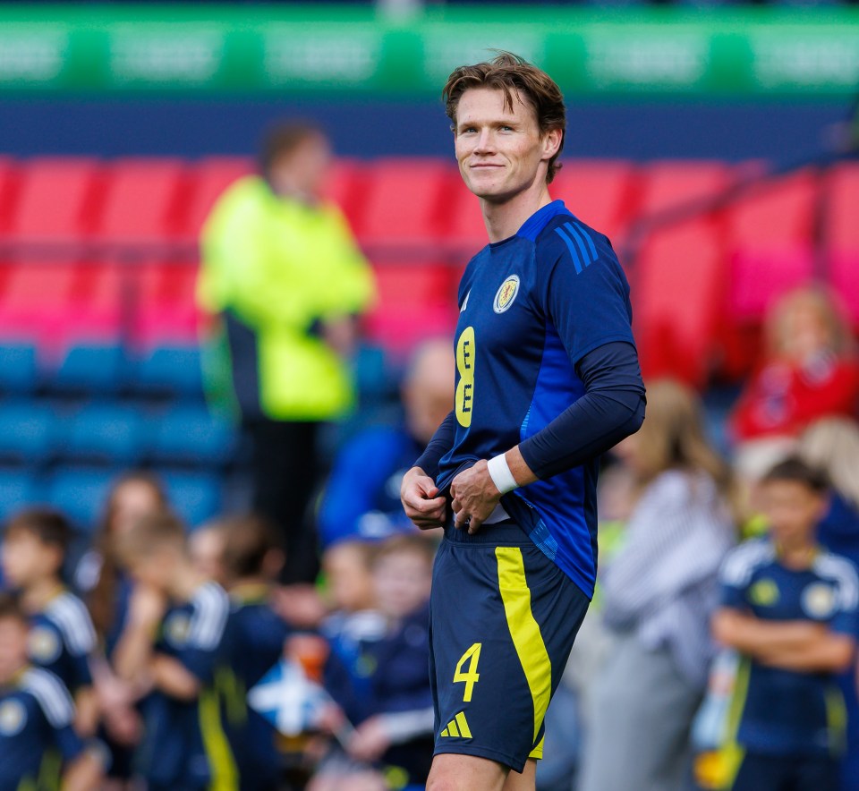 Scott McTominay in Scotland national football team uniform.