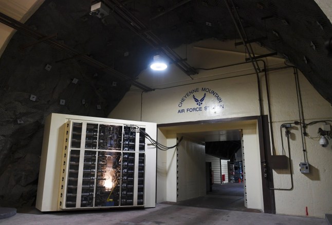 COLORADO SPRINGS, CO - MAY 10: A larger door, when locked, keeps the outside world out at Cheyenne Mountain Air Force Station on May 10, 2018 in Colorado Springs, Colorado. NORAD celebrates its 60th Anniversary this year at Cheyenne Mountain Air Force Station. (Photo by RJ Sangosti/The Denver Post via Getty Images)