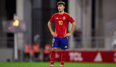 LA LINEA DE LA CONCEPCION, SPAIN - OCTOBER 10: Pablo Torre of Spain looks on during the UEFA European U21 Championship Qualifying match between Spain and Kazakhstan at Estadio Municipal de La Linea on October 10, 2024 in La Linea de la Concepcion, Spain.