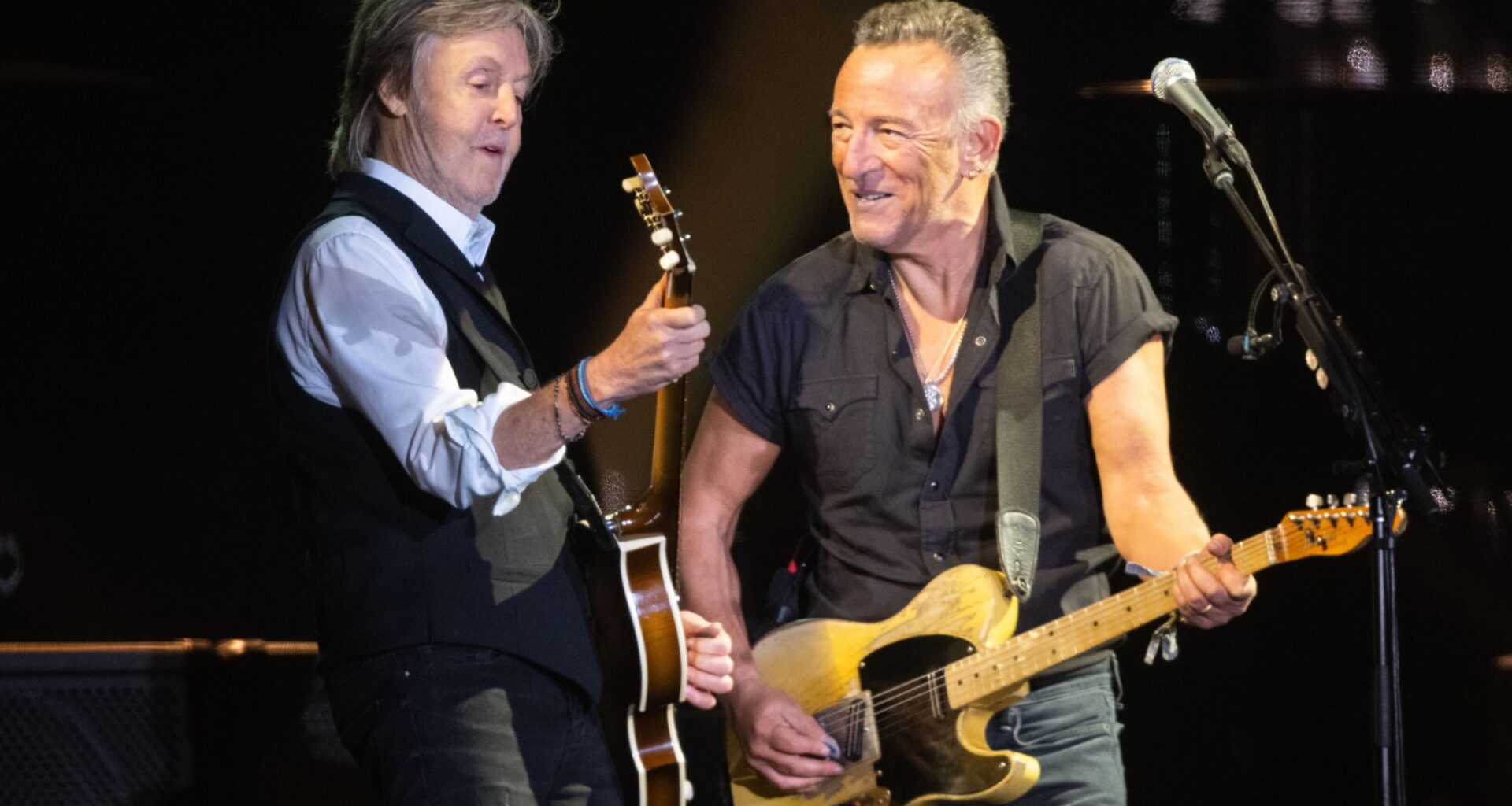 Watch Paul McCartney join Bruce Springsteen on stage in Liverpool to cover The Beatles