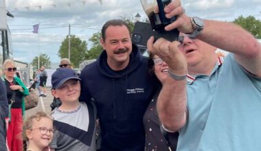 EastEnders’ Danny Dyer and Love Island winner Dani host open day at Priory Hill Holiday Park in Leysdown, Sheppey, for Sky TV show The Dyers' Caravan Park