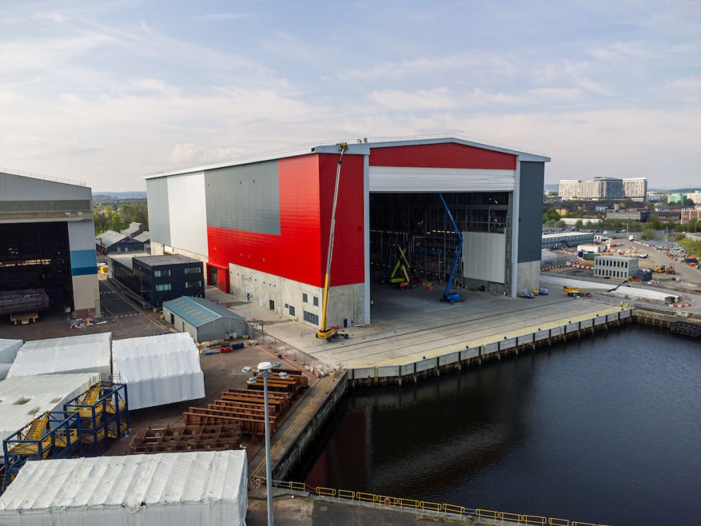 BAE Systems' vast new shipbuilding facility opens in Glasgow