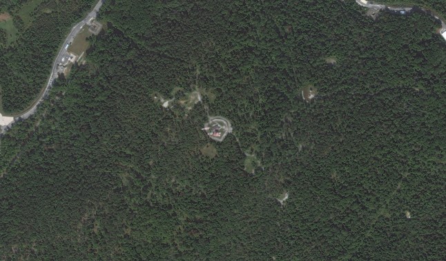 RAVEN ROCK MOUNTAIN -- JANUARY 19, 2021: Maxar satellite imagery of Raven Rock Mountain near Blue Ridge Summit in Pennsylvania. Please use: Satellite image (c) 2021 Maxar Technologies.