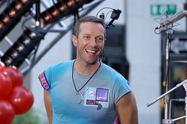 NEW YORK, NEW YORK - OCTOBER 08: Chris Martin of Coldplay performs on NBC's "Today" at Rockefeller Plaza on October 08, 2024 in New York City. (Photo by Marleen Moise/Getty Images) 14064953 14522159