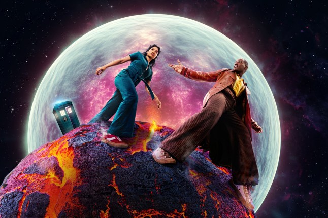 Doctor Who S2,12-04-2025,Key Art,Belinda Chandra (VARADA SETHU) & The Doctor (NCUTI GATWA),BBC Public Service,Danny Kasirye