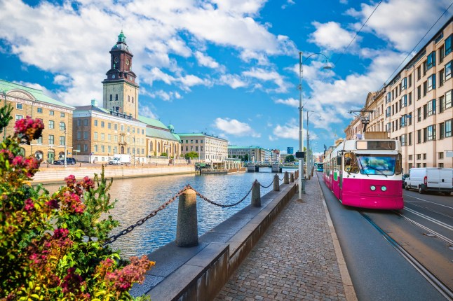 City of Gothenburg street architecture view, Vastra Gotaland County of Sweden