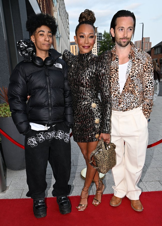 EX ALL ROUND WEB FEE IS ?150 the set or ?50 per pic. Mel B arrives for her 50th Birthday Party at Habbibi in Leeds with daughter Angel and partner Rory McPhee. The theme was Leopard print PIX BY MCPIX MARK CAMPBELL 07778 526193