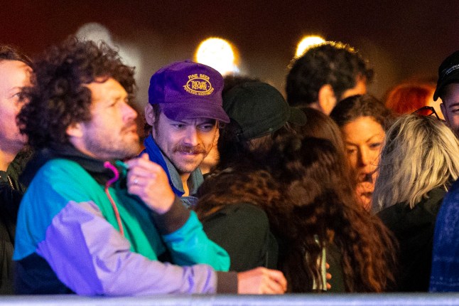 MUST BYLINE EROTEME.CO.UK ****NO WEB OR BLOG WITHOUT APPROVAL**** Harry Styles dances up a storm while getting close to a woman as he watches Jame xx headline at the first fully battery-powered main stage, running on 100% renewable energy from wind and solar festival Lido in Victoria Park. EXCLUSIVE June 7, 2025 Job: 250608L1 London, England