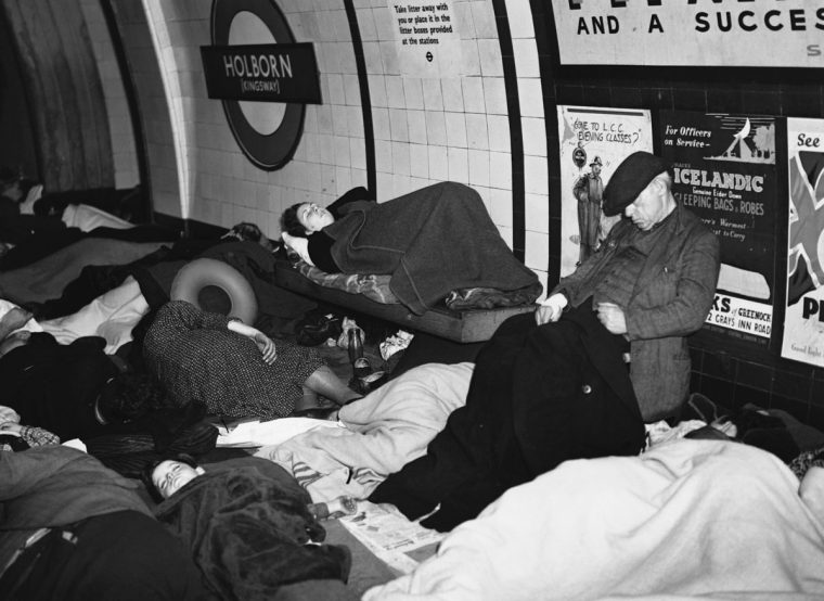 In London, people began sheltering in Underground stations during the Blitz (Photo: Hulton-Deutsch Collection / Corbis via Getty Images)