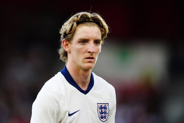 England's Anthony Gordon during the international friendly match at The City Ground, Nottingham. Picture date: Tuesday June 10, 2025. PA Photo. See PA story SOCCER England. Photo credit should read: Mike Egerton/PA Wire. RESTRICTIONS: Use subject to FA restrictions. Editorial use only. Commercial use only with prior written consent of the FA. No editing except cropping.