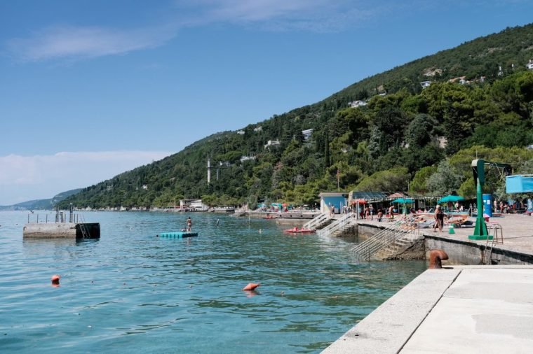 Grignano bay in Trieste is popular for sea bathing (Photo: Massimo Scarselletta/Getty Images)