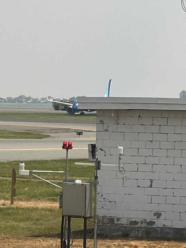 We?re on the taxiway stopped at Logan Airport and looks like a commercial flight (maybe jetblue?) landed at on the grass, and emergency vehicles raced to go meet the plane?hope everyone is okay!!