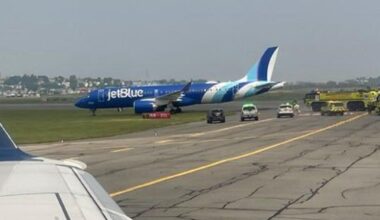 Plane skids off runway into grass while landing in Boston | News US