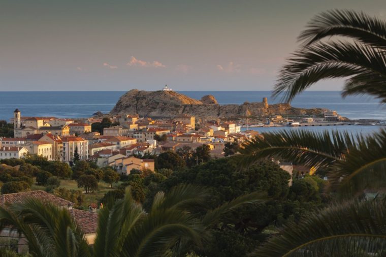 Looking down to Ile de la Pietra from Corsica's Balagne region (Photo: Walter Bibikow/Getty Images)
