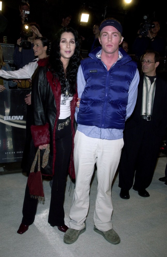 (Original Caption) Cher arrives with her son, Elija Blue Almond at the Mann's Chinese Theatre. (Photo by Frank Trapper/Corbis via Getty Images)