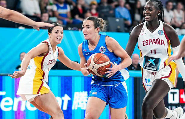 Sam Ashby GB vs Spain EuroBasket
