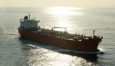 tanker at sea