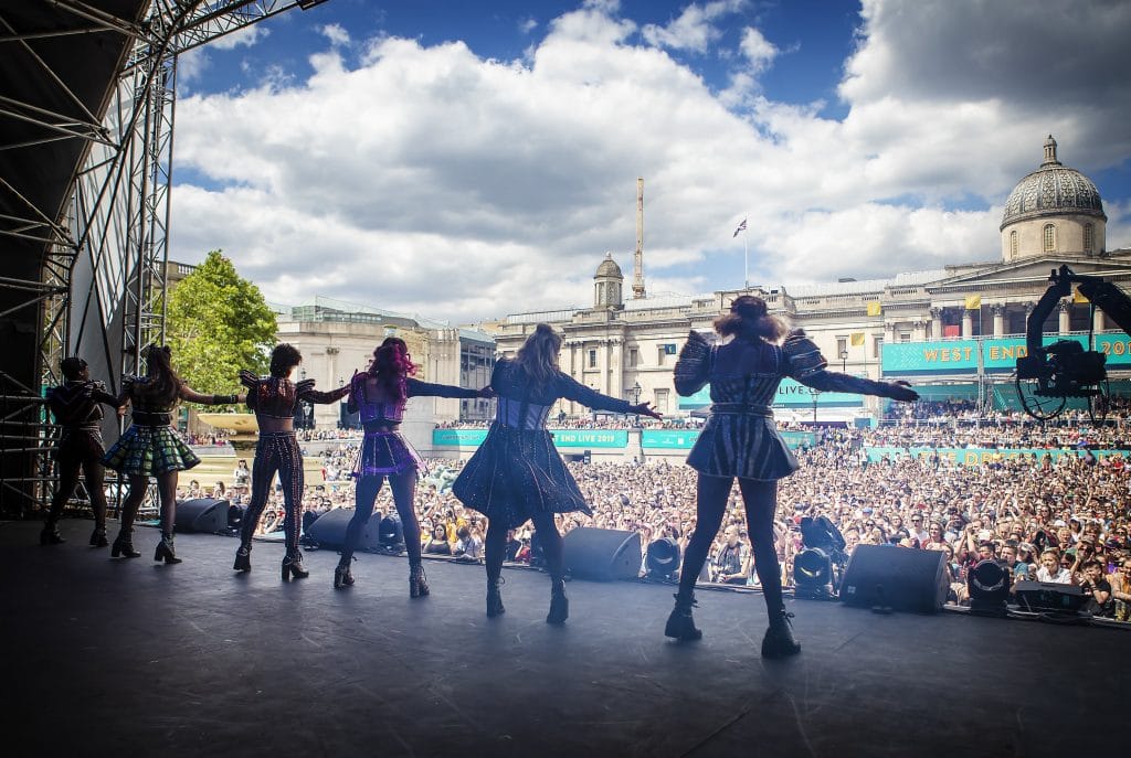 Six performing at West End LIVE 2019