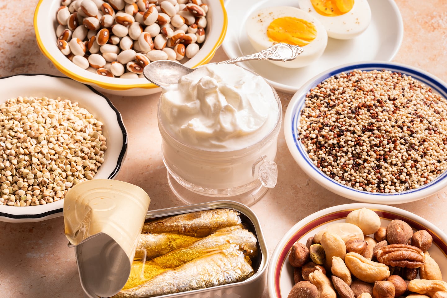 A variety of meatless proteins. Nutritionists say that if you are getting enough food, you are probably getting enough protein, without protein-enriched foods.