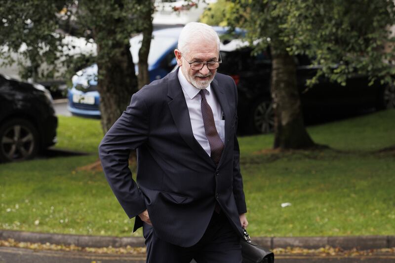 Solicitor John McBurney, arrives at the Silverbirch Hotel in Omagh for the Omagh Bombing Inquiry