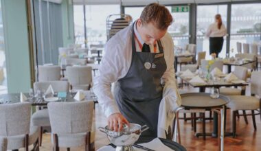 Pictured: The Silver Plate, which is open to the public, is an award-winning training restaurant for catering and hospitality students. Photo credit: Helena Dolby.