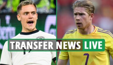 Transfer news LIVE: Wirtz set for Liverpool MEDICAL, City ANNOUNCE Reijnders, De Bruyne on verge of joining next club
