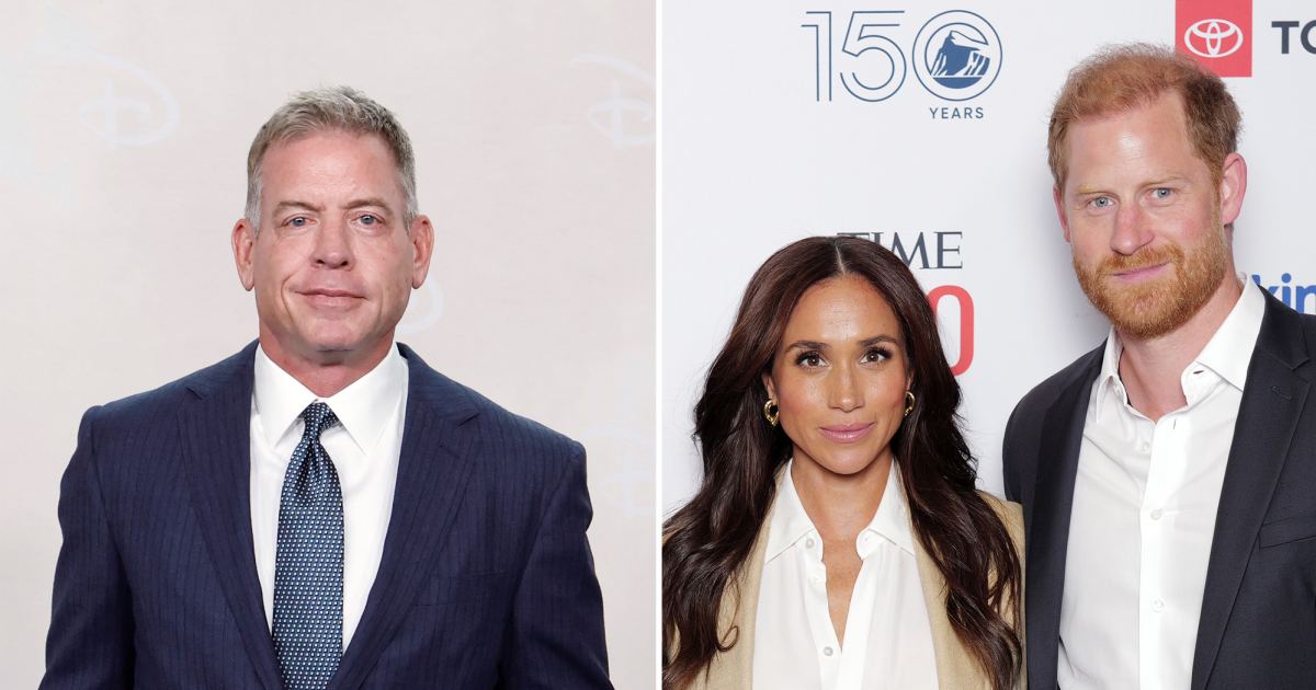 Troy Aikman Jokes About Neighbors Prince Harry and Meghan Markle