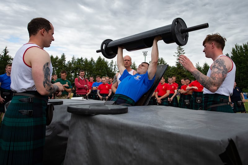 Despite being more than 2,000 miles from Scotland the troops will maintain traditions including the Highland Games 4th Battalion The Royal Regiment of Scotland organised their annual Highland Games held at Catterick Garrison athletics track in Catterick. North Yorkshire. Events ranged from Tossing the Caber, Hay bale throwing and the strong man event. Teams from Catterick garrison worked together as well as individual events.Photographer: Sergeant Donald Todd (RLC) / MoD Crown Copyright