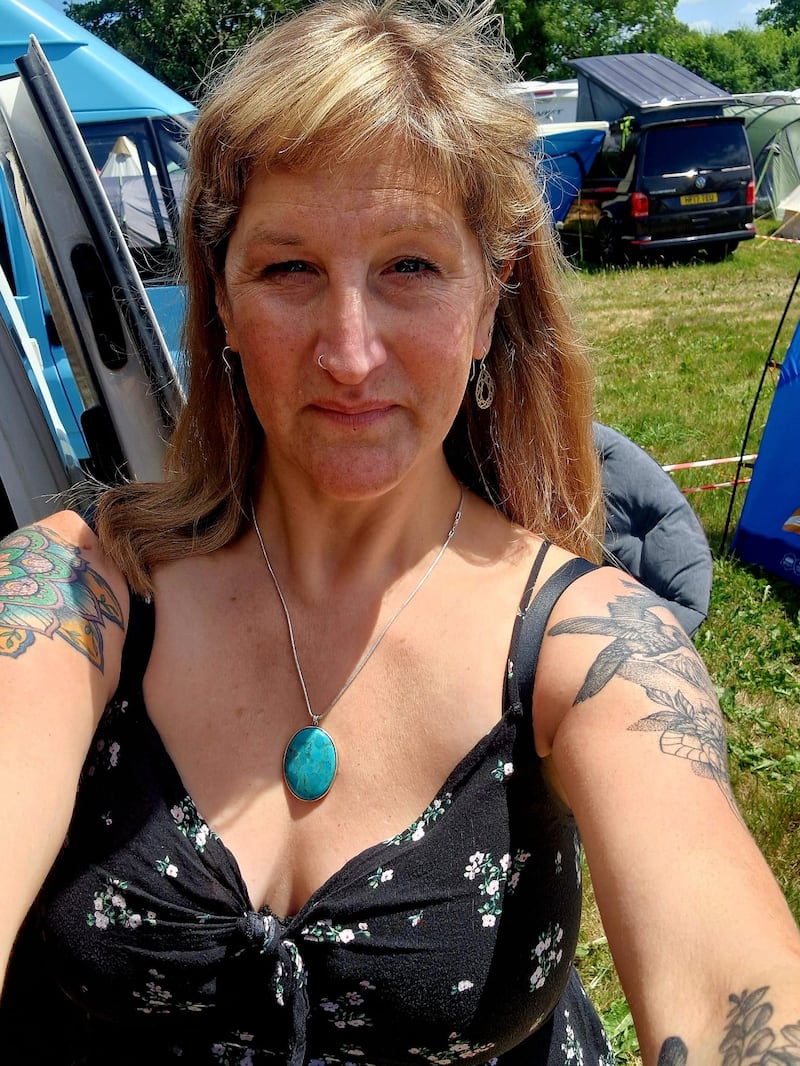Helen, who has been coming to Glastonbury for 26 years, decided to stream Kneecap's set on her TikTok account (@helensmashinglife)
