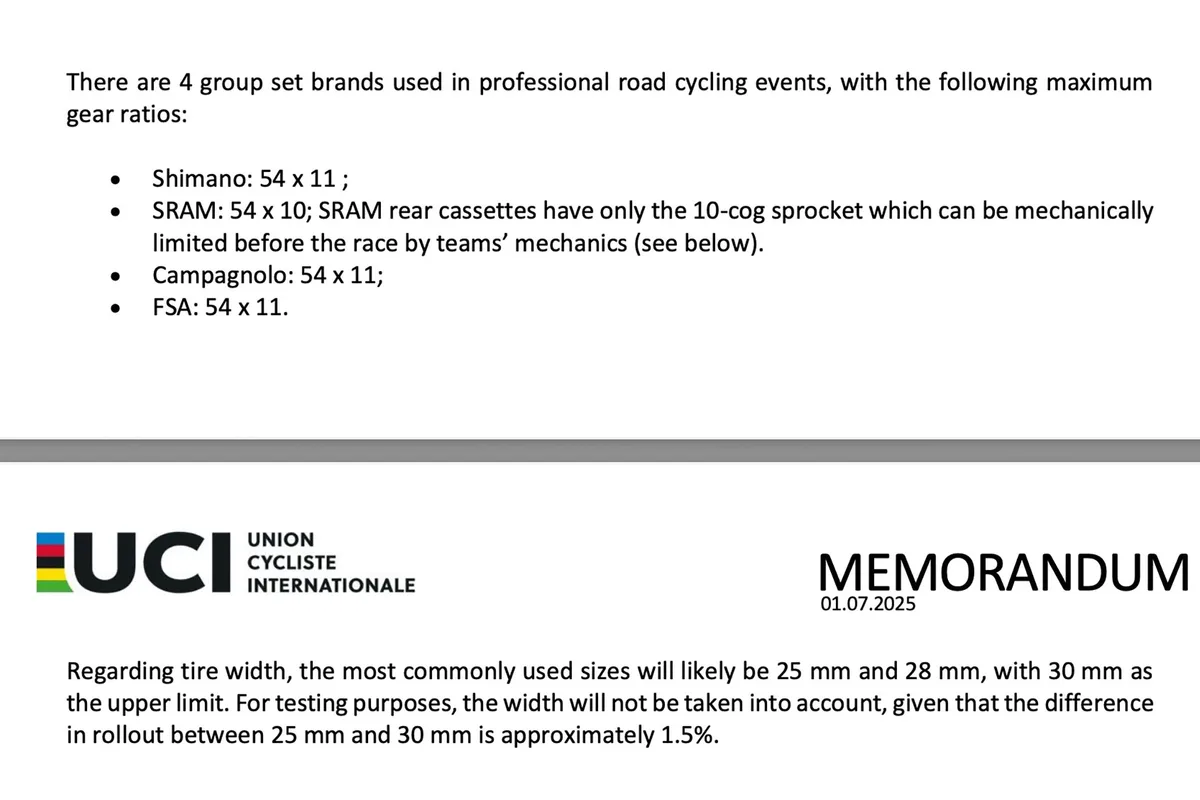 UCI Implementation of “Maximum Gearing” Test Protocol