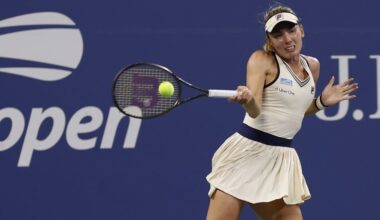 Ekaterina Alexandrova in action ahead of the WTA Seoul Open.