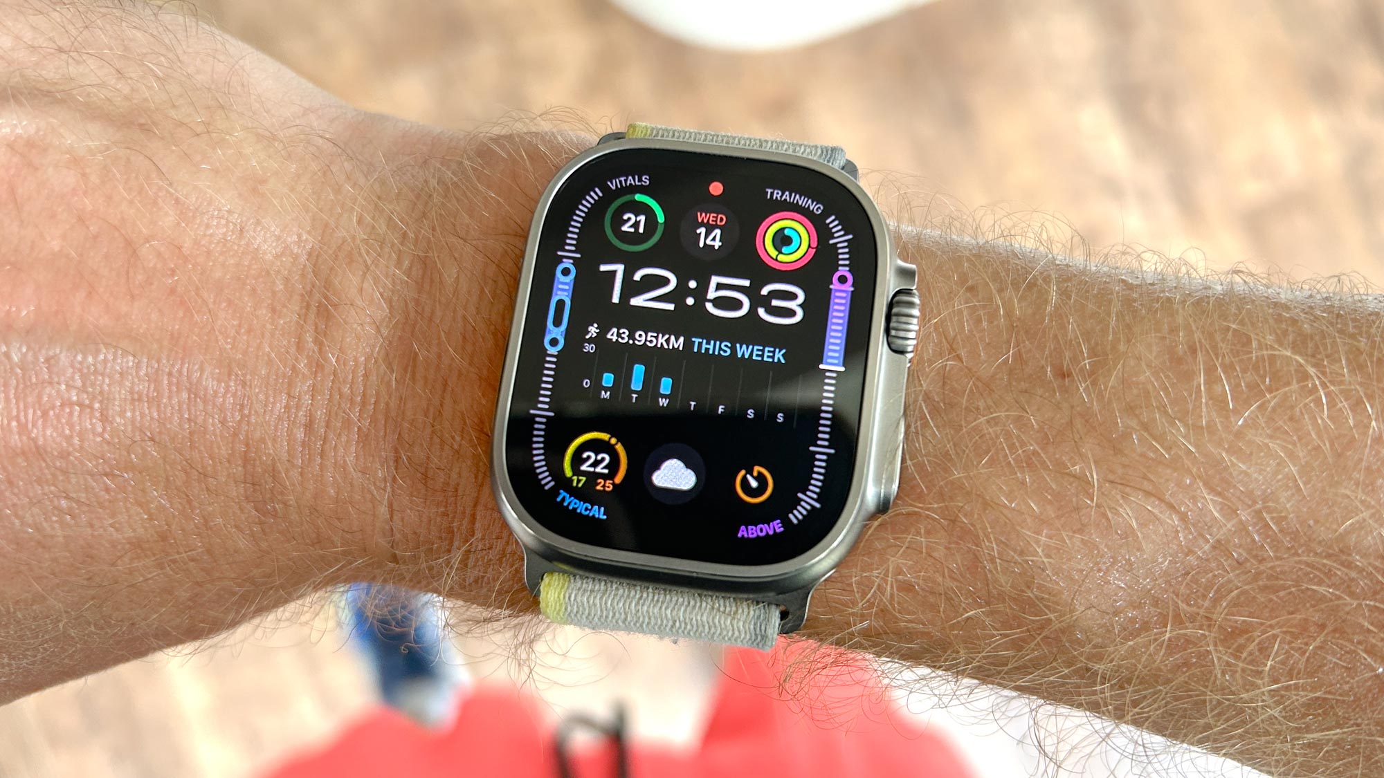 Apple Watch Ultra 2 showing training load