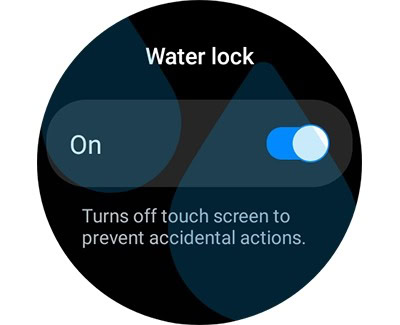 Water Lock setting on Samsung Galaxy Watch