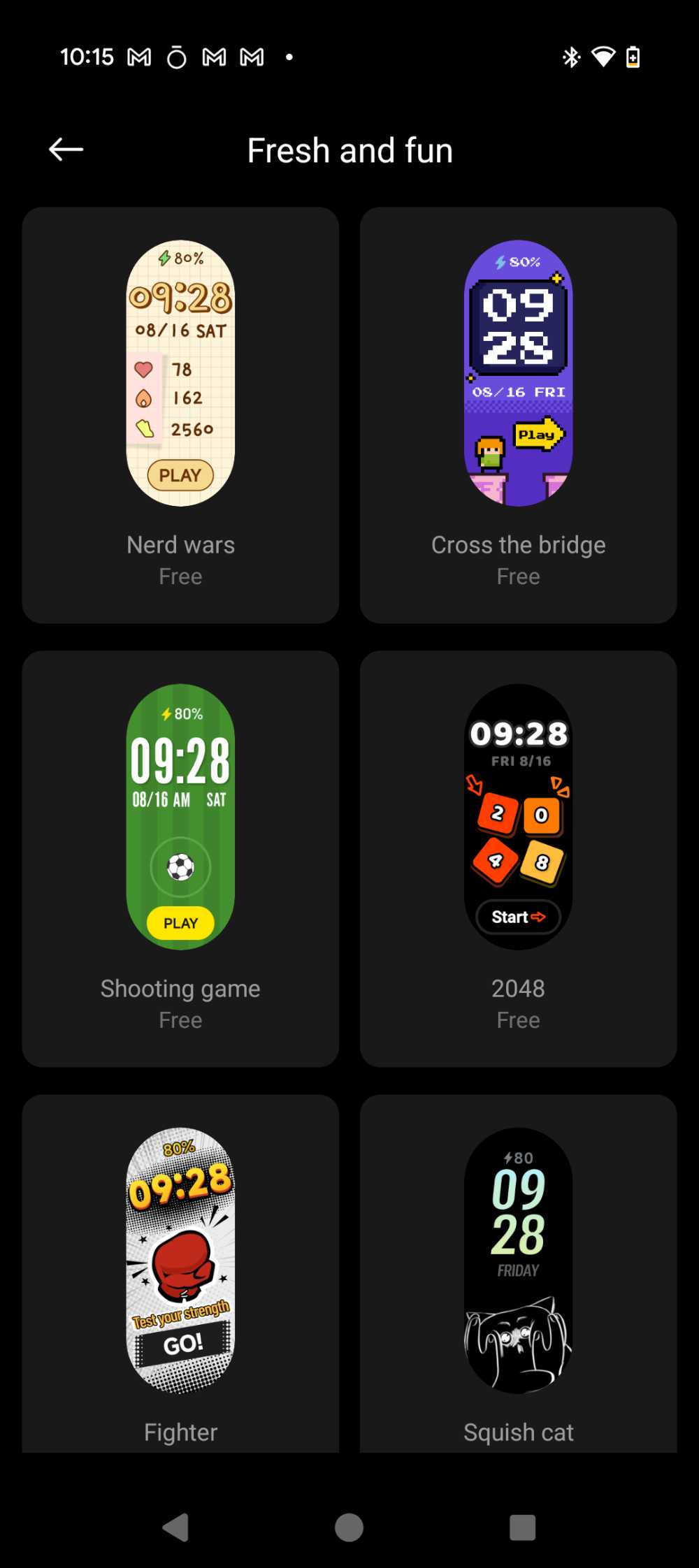 Xiaomi Smart Band 10 faces 2