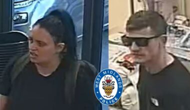 Supporting image for story: Have you seen these two people? Police look for help to identify people caught on CCTV after Birmingham shop incident