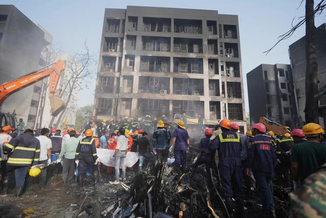 Search and rescue teams at the scene 