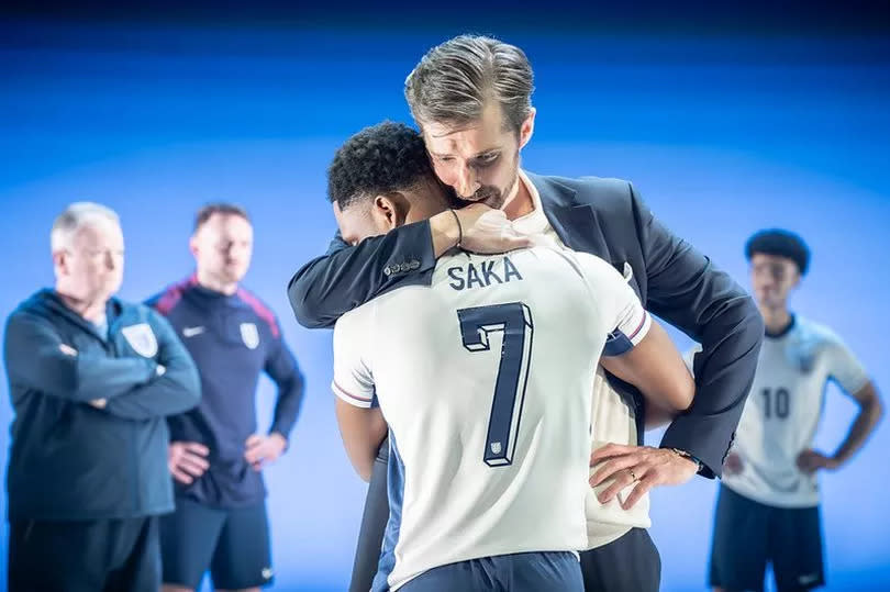 Bukayo Saka (Tane Siah) is inconsolable after his penalty miss at the 2021 Euros -Credit:Marc Brenner