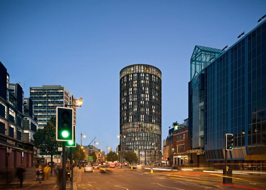Art'otel London Hoxton in Shoreditch, London at night
