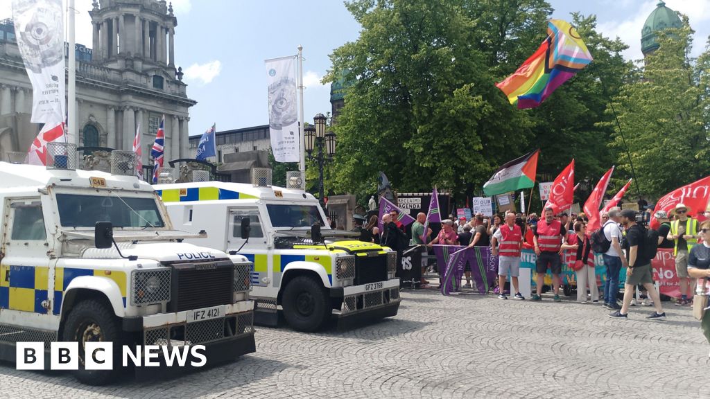 Anti-racism rally held at Belfast City Hall