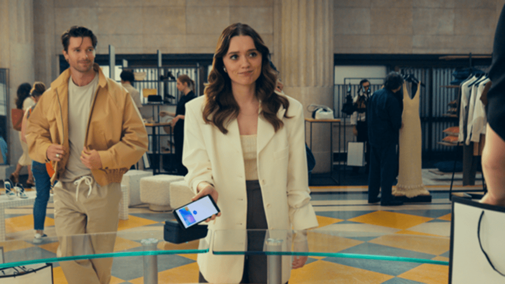 Aimee Lou Wood and Patrick Schwarzenegger in new Venmo campaign.