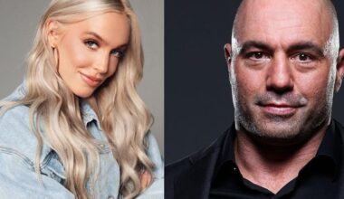 Alex Cooper and Joe Rogan.