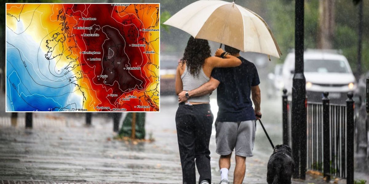 Atlantic thunderstorm 'trapped' in jet stream to smash into Britain as soaring temperatures hit 30C
