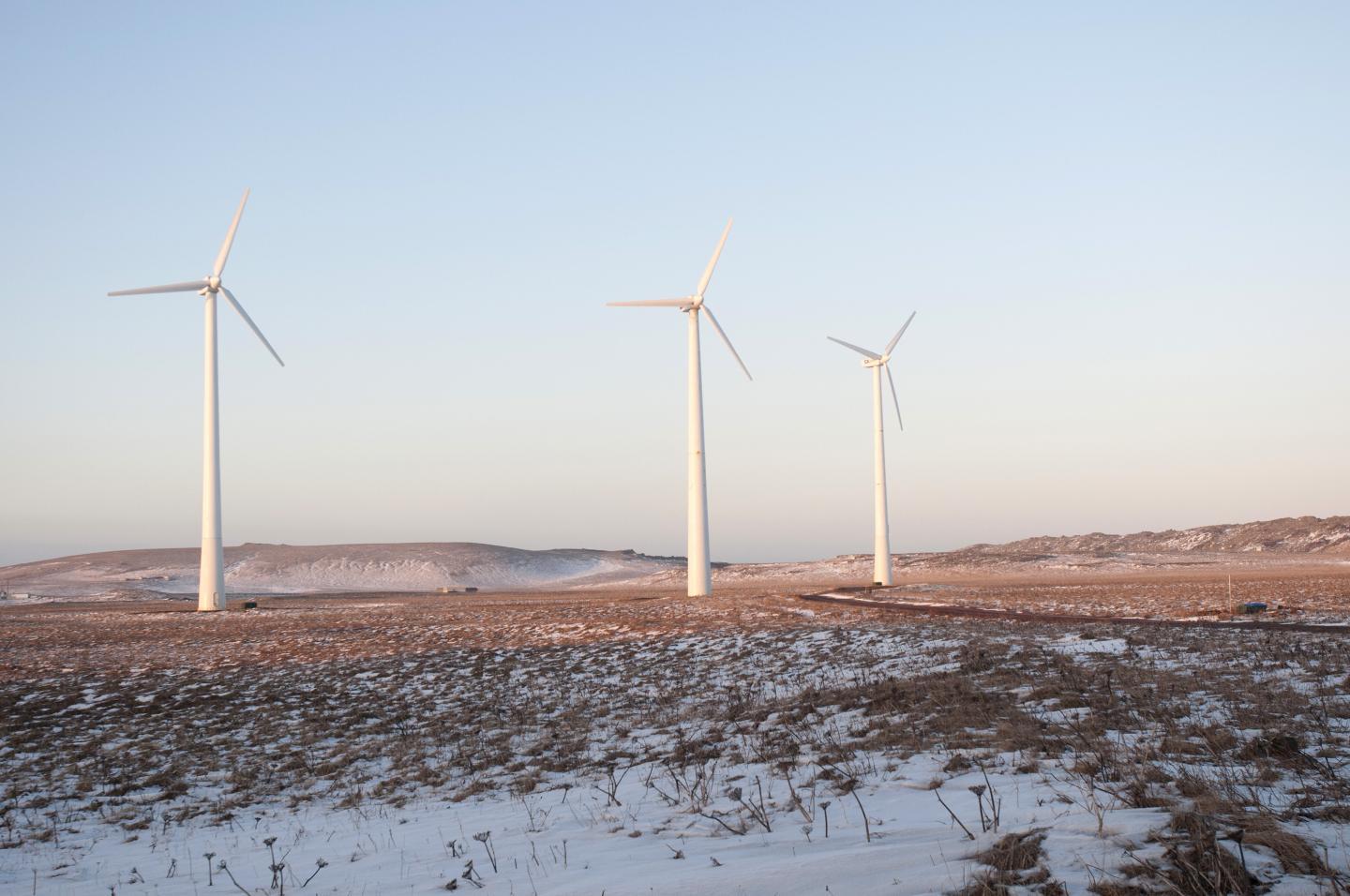 Wind turbines provide sustainable energy to microgrids throughout Alaska.
