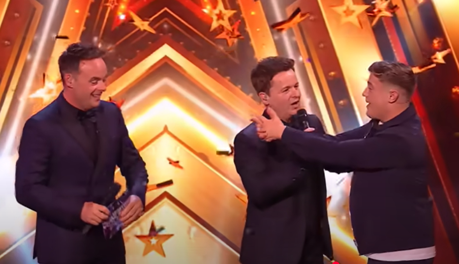 Ant and Dec with Harry Moulding